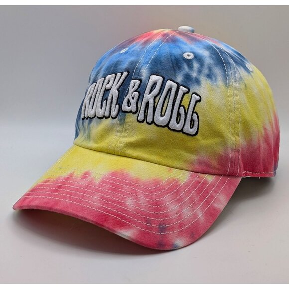 Rock And Roll Hall Of Fame Cap Hat Adjustable Strap Back Music Tie Dye Hippee - Picture 1 of 5